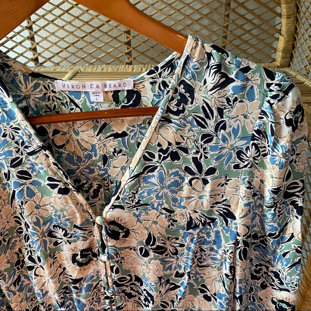 Veronica Beard Riggins Daisy Silk Blue Dress✨ - Picture 6 of 12